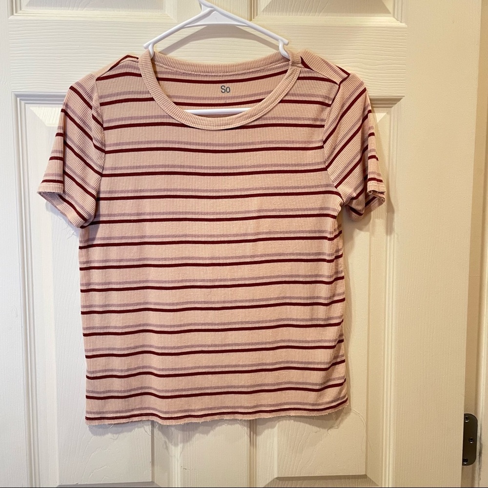 Pink Striped Tee